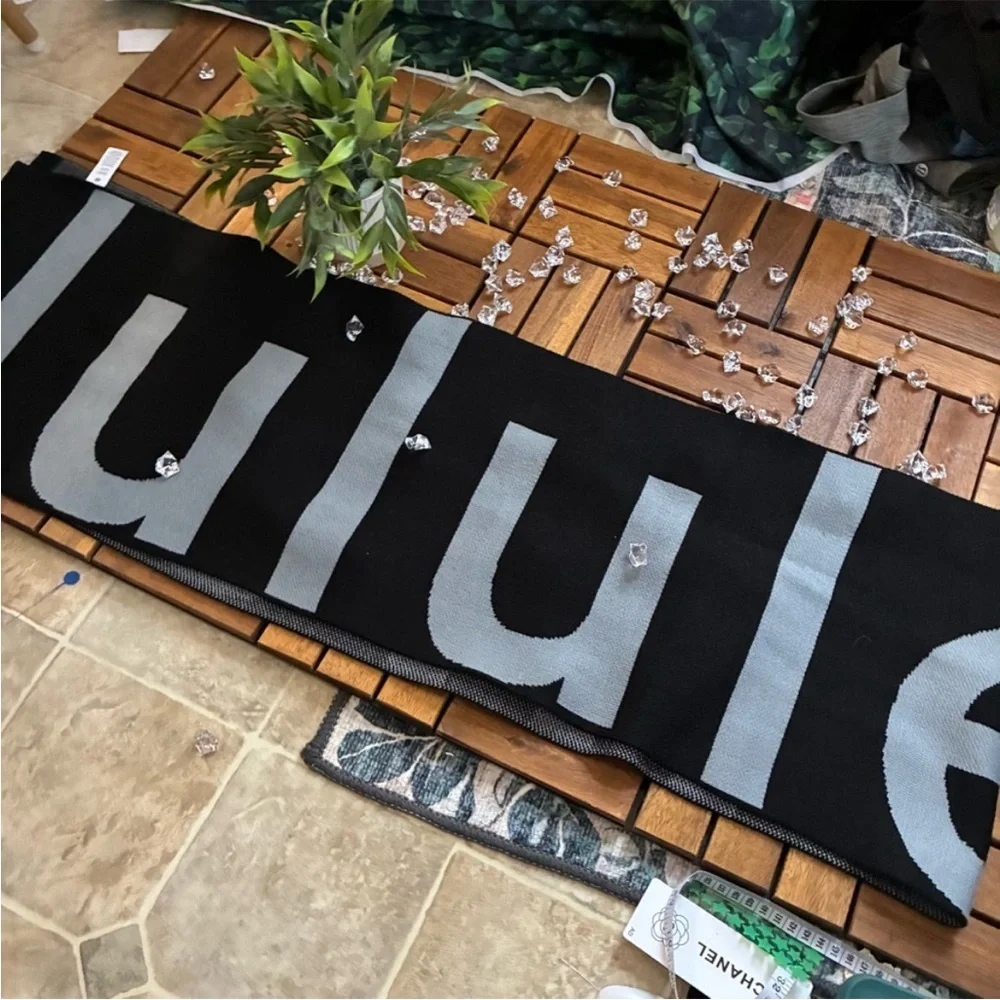 Lululemon Wool-Blend Knit Logo Scarf